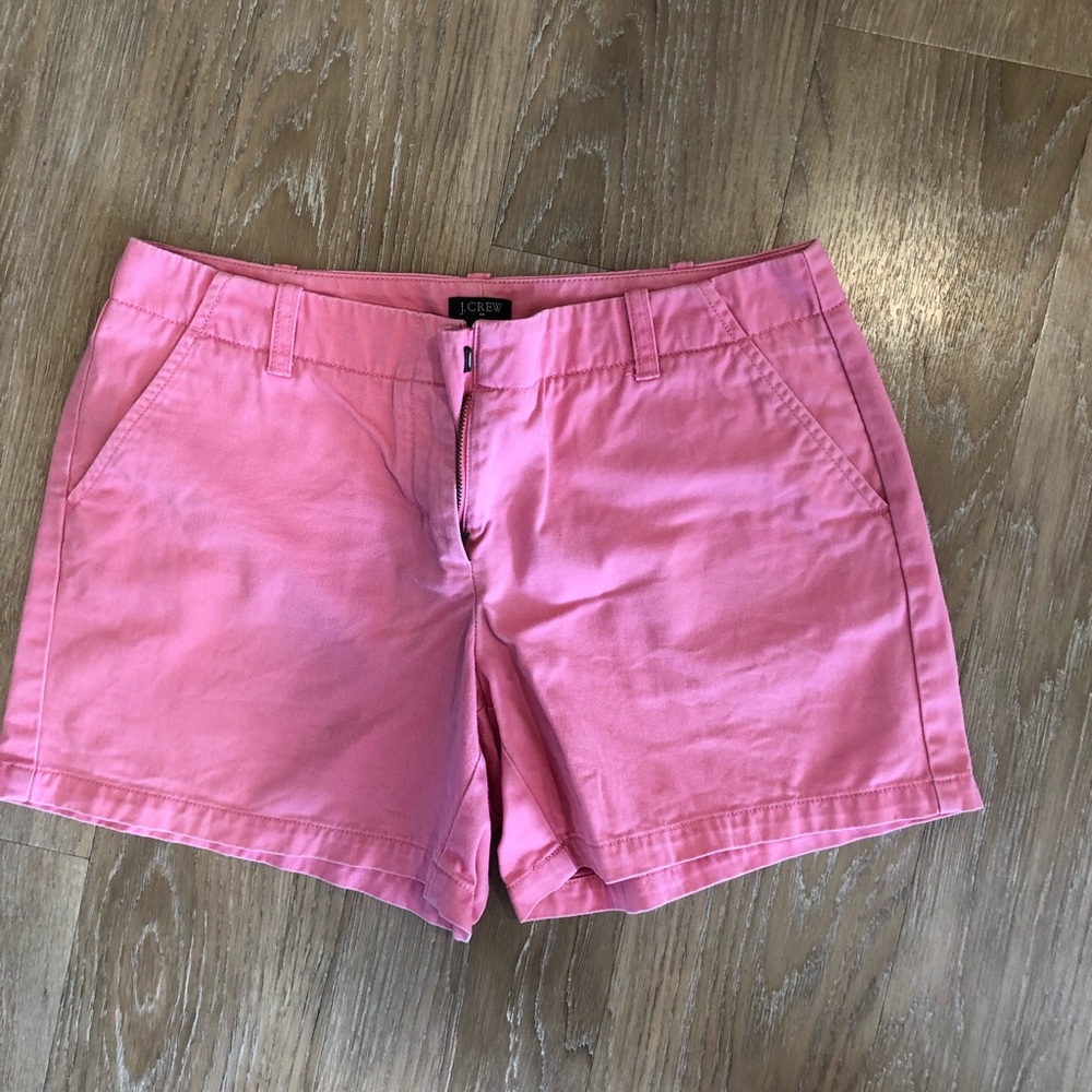J. Crew pink chino shorts